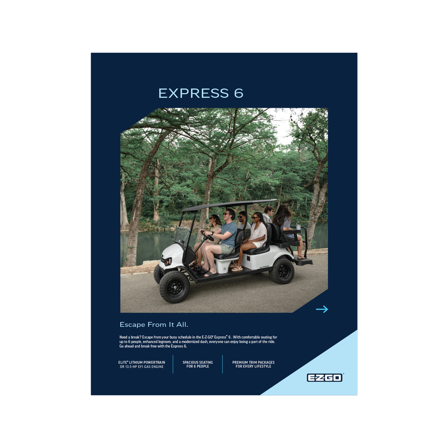 E-Z-GO MY25 Express 6 Sell Sheet