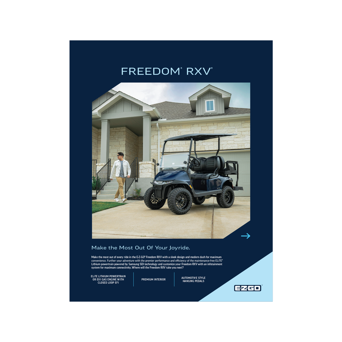 E-Z-GO MY25 Freedom RXV Sell Sheet