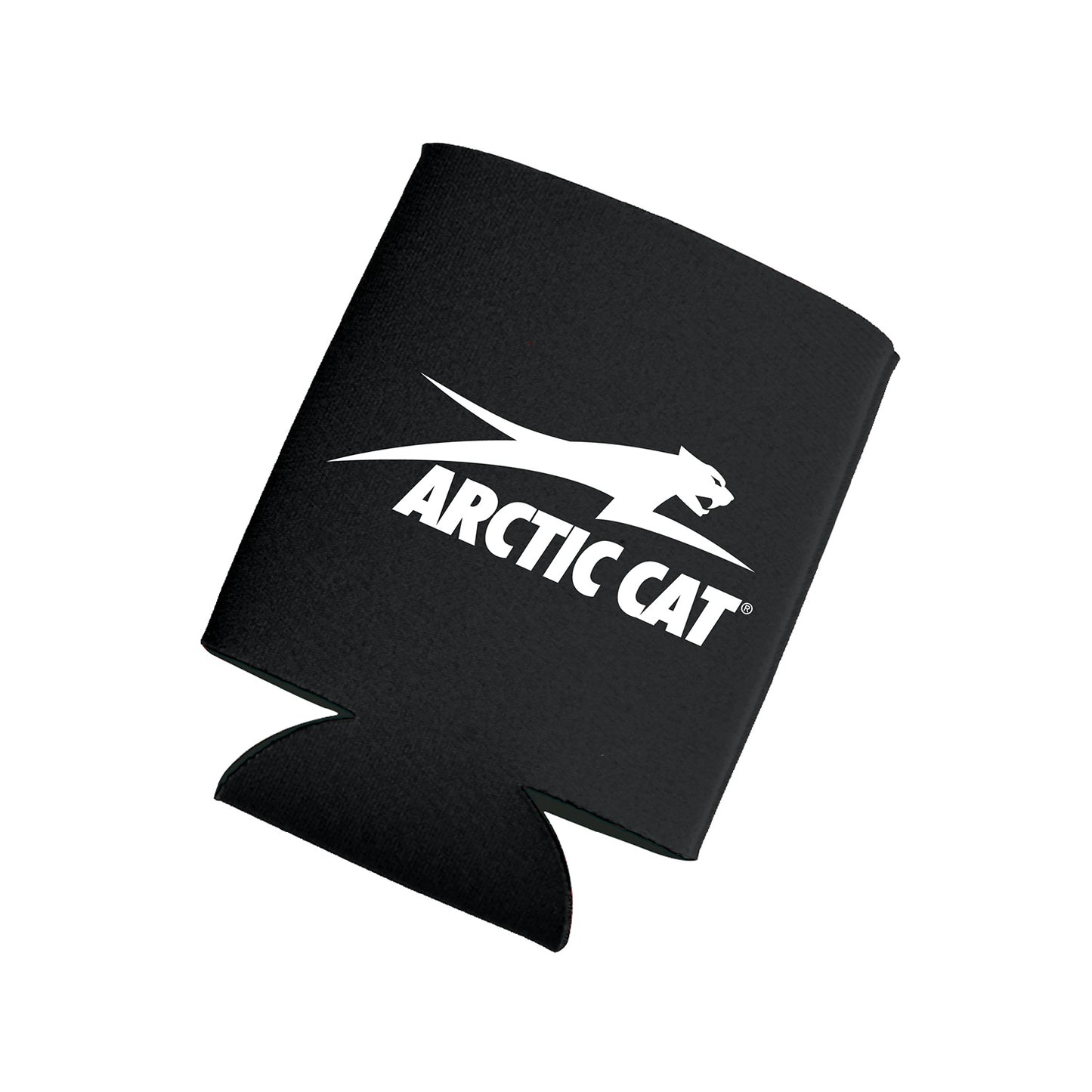 Can Koozie Black with White Arctic Cat Logo
