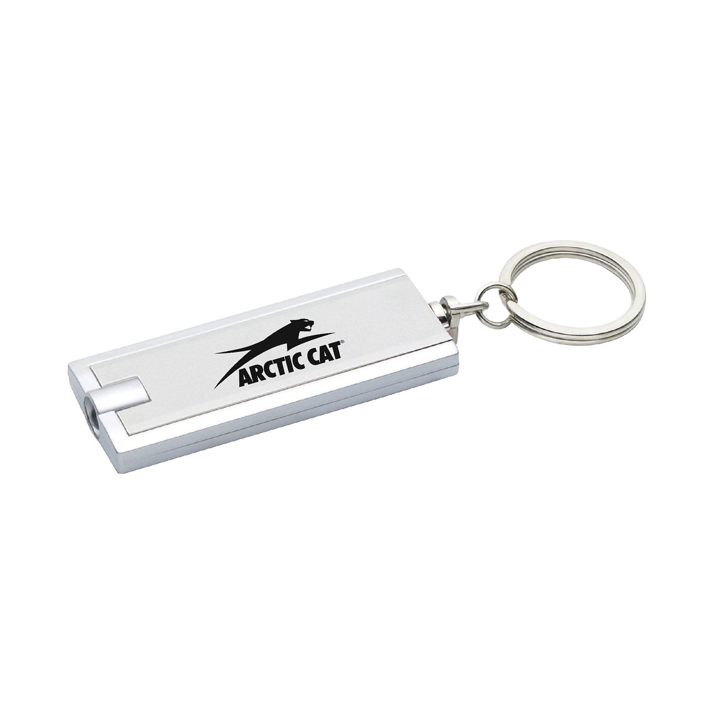 Rectangular Key Light Silver with Black Arctic Cat Logo